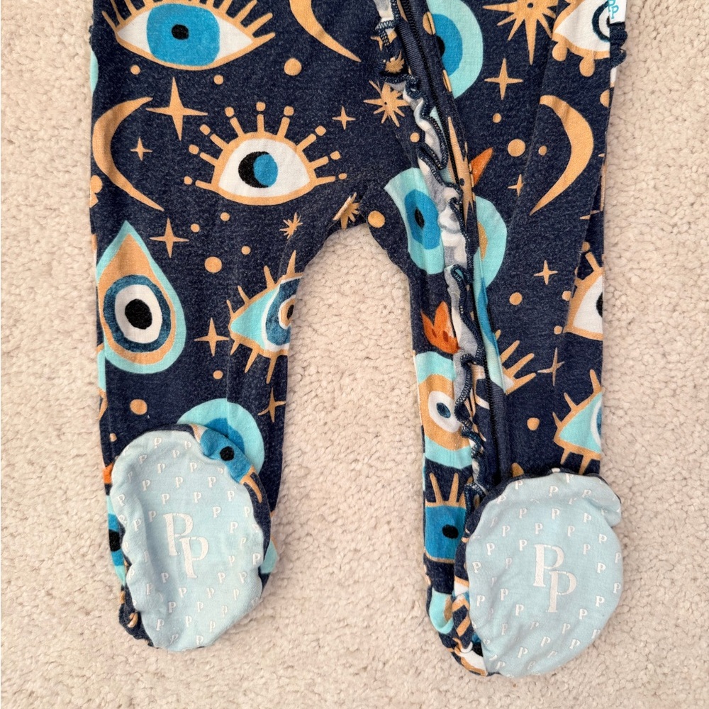 Posh Peanut “Fiona” Footie Ruffled Zippered One Piece - Picture 2 of 11